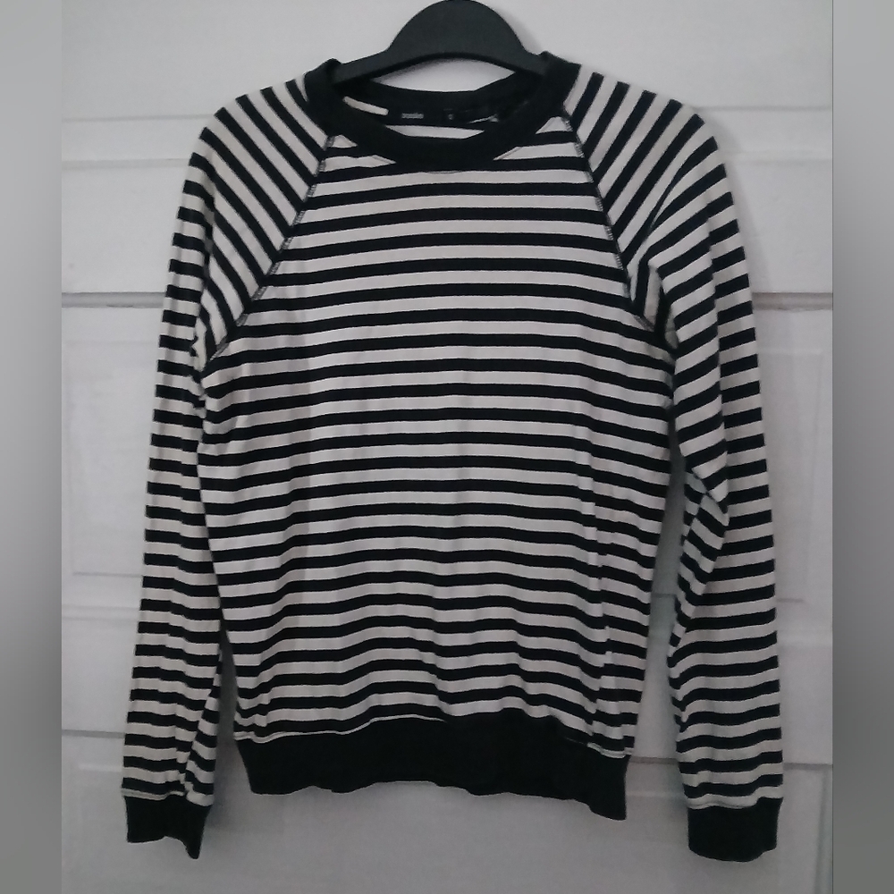 Bassike 100% Organic Cotton Striped Tee